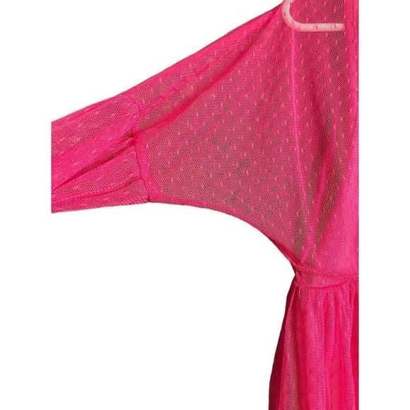 Speechless Kids Pink 2 Piece Dress Sheer Embroidered Overlay with Tank Size 14 - Picture 8 of 8